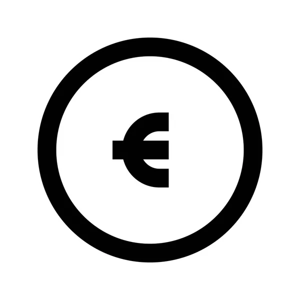 Bank App Euro Ikon Vektor Illustration — Stock vektor