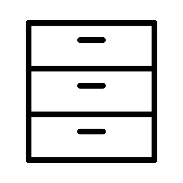 Schubladen Möbelsymbol Vektorillustration — Stockvektor