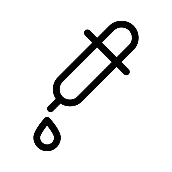 Eyedropper Icono Médico Vector — Vector de stock