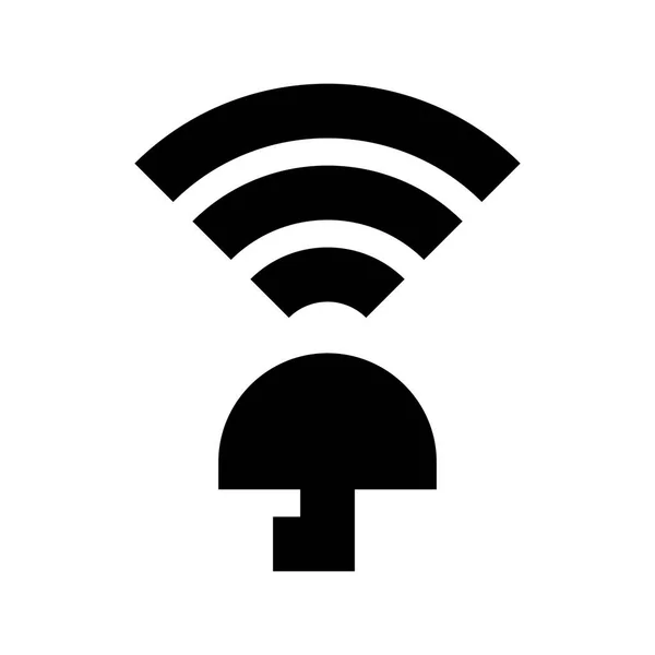 Wifi Ikon Vit Bakgrund Vektor Illustration — Stock vektor