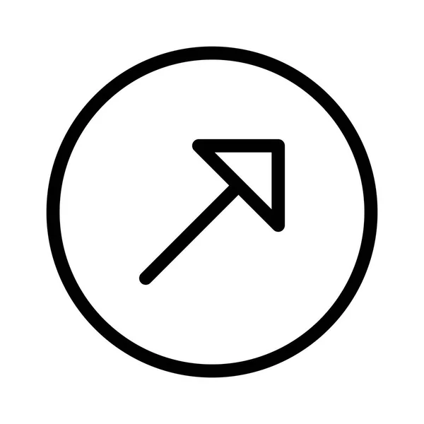 Diagonal Arriba Icono Flecha Derecha Vector — Vector de stock