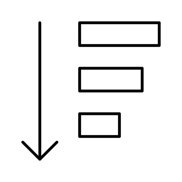 Classificar Ícone Quantidade Ilustração Vetorial —  Vetores de Stock