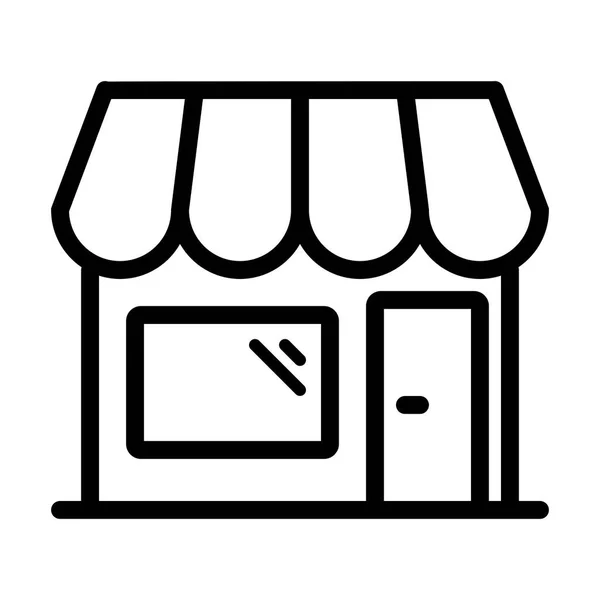 Icono Del Restaurante Tienda Vector Ilustración — Archivo Imágenes Vectoriales