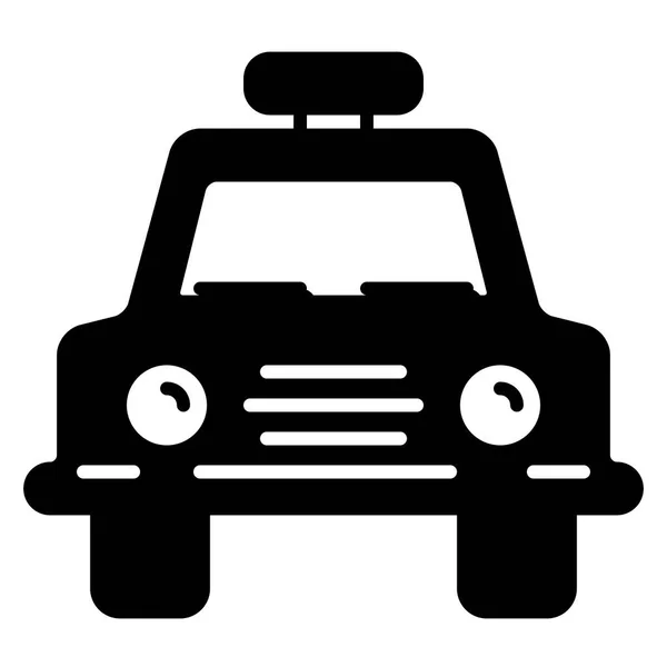 Εικονίδιο Αυτοκινήτου Ταξί Λευκό Φόντο Διανυσματική Απεικόνιση — Διανυσματικό Αρχείο