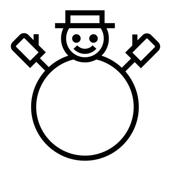 Snowman Frost Winter Icon Vector Illustration — Stock Vector