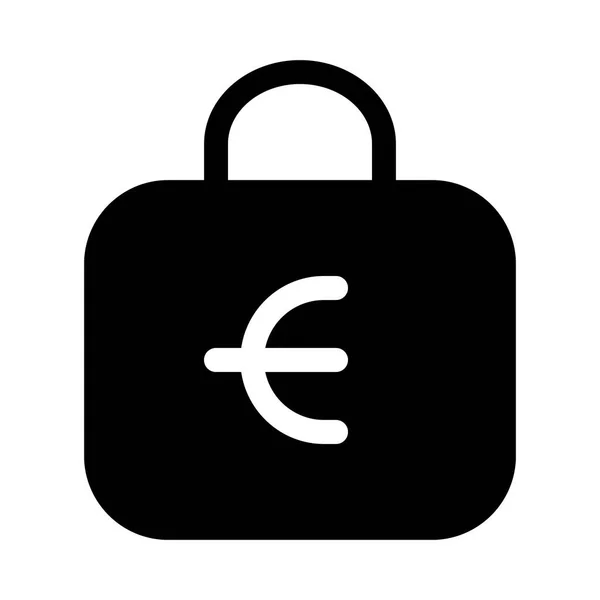 Lock Protect Eur Symbol Vektorillustration — Stockvektor