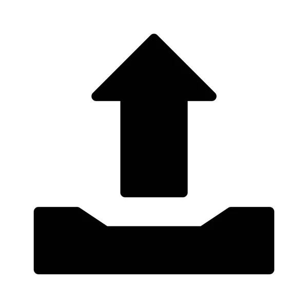 Icon Auf Weißem Hintergrund Hochladen Vektorillustration — Stockvektor