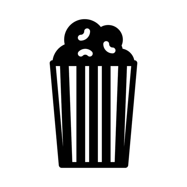 Popcorn Symbol Vektorillustration — Stockvektor