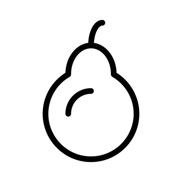 Icône Poire Fruit Sur Fond Blanc Illustration Vectorielle — Image vectorielle