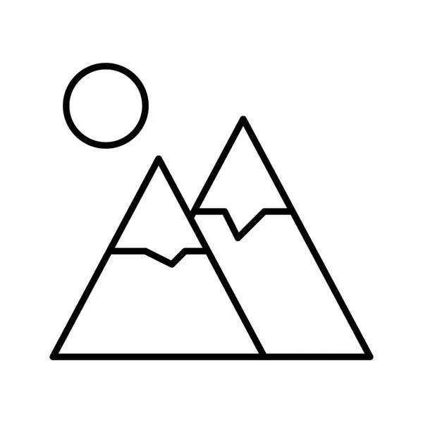 Mountain Tourism Icon Vector Illustration — 스톡 벡터