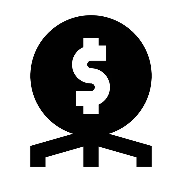 App Bancaire Icône Dollar Illustration Vectorielle — Image vectorielle