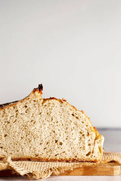 Pane Pane Metà Dettaglio Della Mollica — Foto Stock