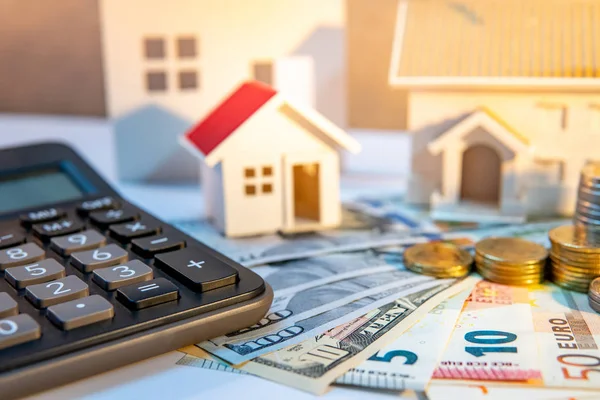 Pengembangan Perumahan Atau Konsep Investasi Properti Tingkat Pinjaman Hipotek Rumah — Stok Foto