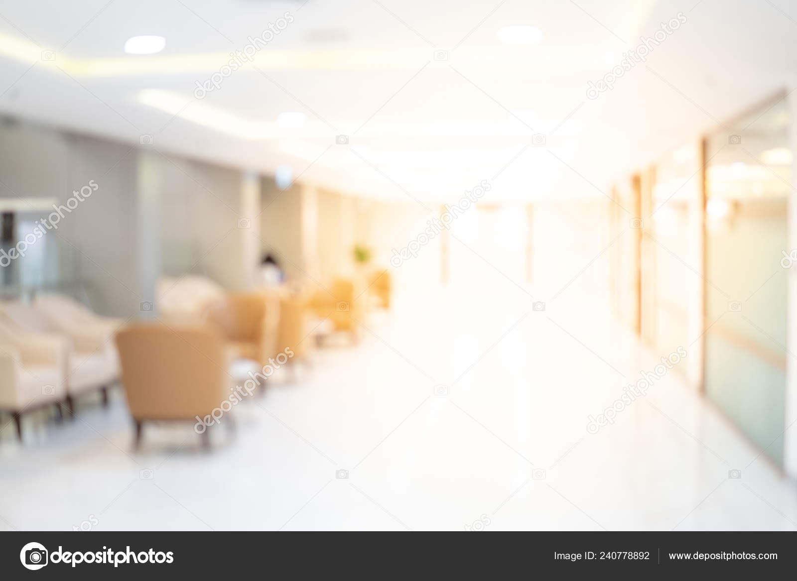 Abstract Blur Luxury Hospital Corridor Blur Clinic Interior
