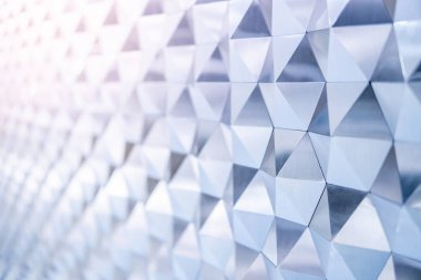 Soyut modern metalik üçgen duvar deseni