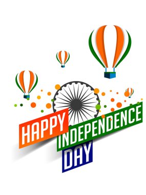 Bağımsızlık Günü ve Cumhuriyet Günü yaratıcıları için sanatsal bir biçimde Hint Ulusal Bayrağının Vektör Resmedilmesi.