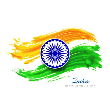 Vector Illustration of Indian National flag in an artistic form ideal for Independence day and Republic day creatives. clipart