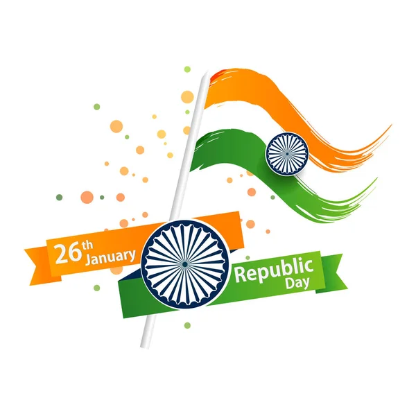 Vektorové Ilustrace Indické Národní Vlajky Umělecké Podobě Ideální Pro Den — Stockový vektor