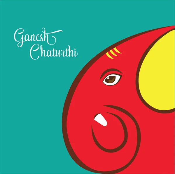 Ilustração Vetorial Lorde Ganesha Deus Indiano Famoso Pelo Festival Ganesh —  Vetores de Stock