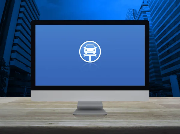 Obchodní opravit auto služby online koncept — Stock fotografie