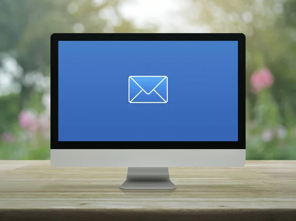 E-Mail flaches Symbol, Unternehmen kontaktieren uns Online-Konzept — Stockfoto