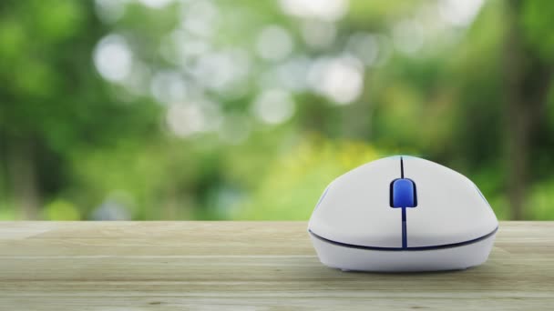 Martelo Chave Com Ícone Casa Plana Mouse Computador Sem Fio — Vídeo de Stock