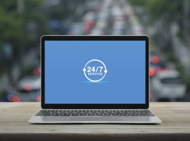 İş tam zamanlı hizmet online kavramı