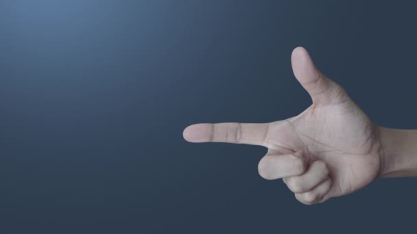 Fragezeichen Symbol Finger Über Blauem Hintergrund Geschäftskundenservice Und Supportkonzept — Stockvideo