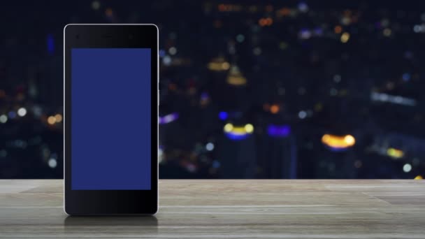Documento Icono Plano Pantalla Moderna Del Teléfono Móvil Inteligente Mesa — Vídeo de stock