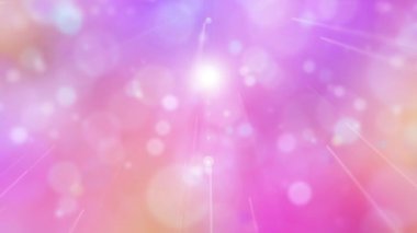 Parlak daire bokeh pembe, Noel ve Happy New Year arka plan üzerinde güzel ışık ışınları Hareketi