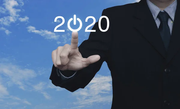 商业快乐新年2020封面概念 — 图库照片