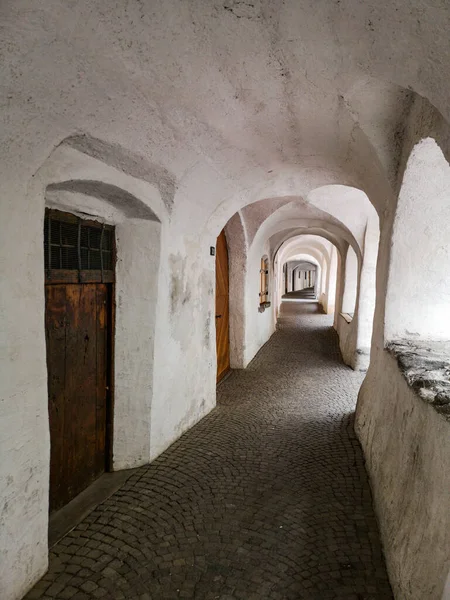Medieval Arcades Perspective — Stock Photo, Image