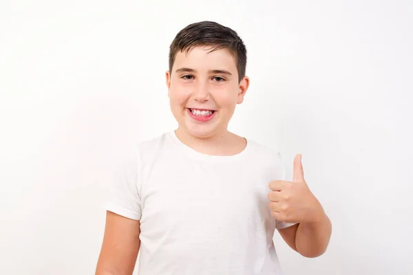 Good Job Portrait Happy Smiling Successful Boy Giving Thumb Gesture — Stock Photo, Image