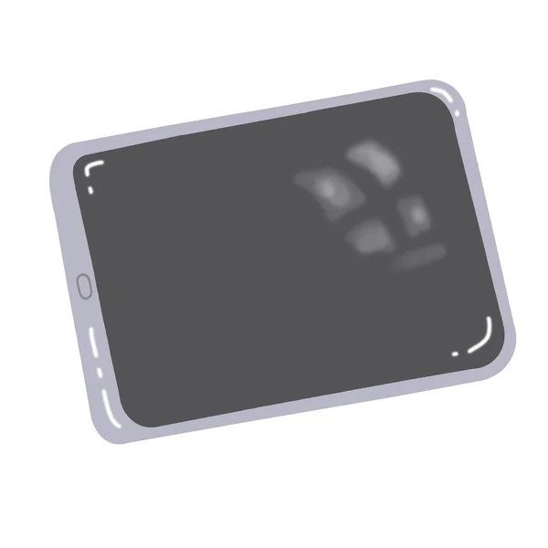 Digitales Silbernes Tablet Mit Touchpad Für Geschäftliche Haus Und Büroarbeit — Stockfoto
