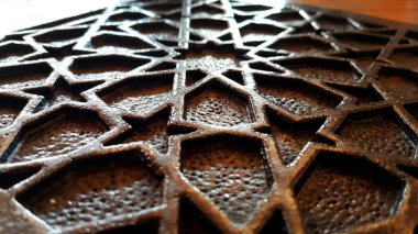 Dekoratif metal plaka. yıldız işareti. arkaplan.