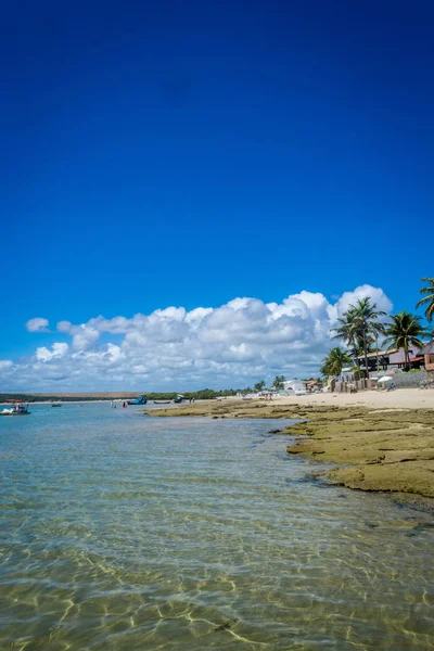 Пляжи Бразилии Praia Frances Marechal Deodoro Alagoas State — стоковое фото