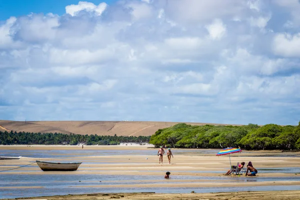Brezilya Praia Plajlarına Frances Marechal Deodoro Alagoas Devlet Yapmak — Stok fotoğraf