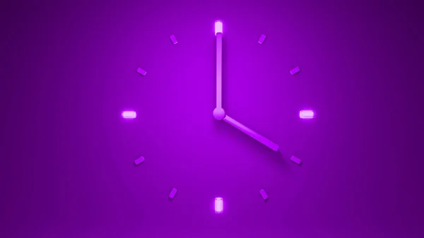 Tiempo Reloj Púrpura Retroiluminado Ilustración Sutil — Foto de Stock