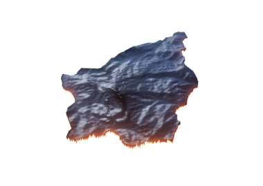 Aydınlatılmış San Marino Veri Haritası Coğrafi Özellikleri Vurguluyor Neon Işıklı 3D Görüntü