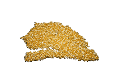 Senegal Haritası Yüksek Kaliteli Altın Parlak Metalik Boncuklar veya 3 boyutlu İllüstrasyon