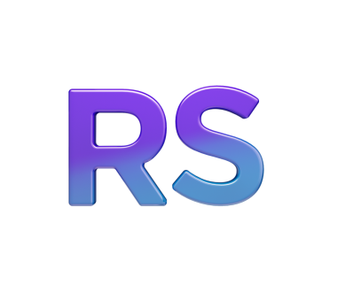 Modern mor ve mavi gradyanı olan 3D parlak SC harfleri. , 3d illüstrasyon