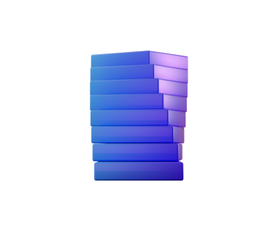 Bir yığın beyaz dikdörtgen blok, biraz çarpık bir şekilde sıralanmış. 3B Görüntü