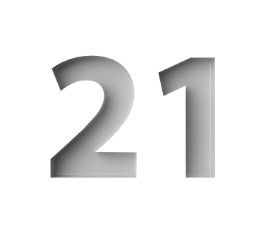 Gri arkaplan resimlerine işlenmiş parlak bir gölgeyle 21 numara 21 numara.