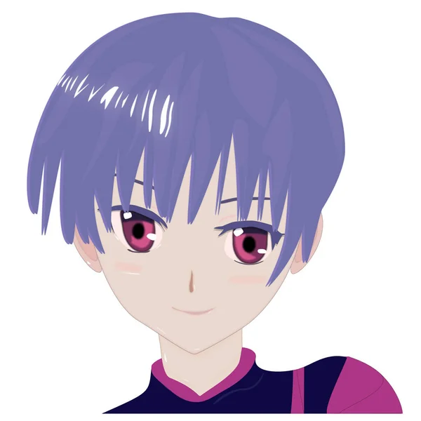 アニメキャラクター 日本語でアニメの女の子 アニメ風 描かれた — ストック写真