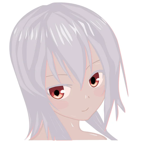Personnages Vectoriels Animés Anime Girl Japonais Anime Style Illustration Vectorielle — Image vectorielle