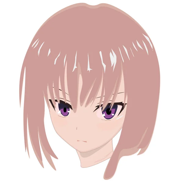 Personajes Anime Vectorial Chica Anime Japonés Estilo Anime Ilustración Vectorial — Vector de stock