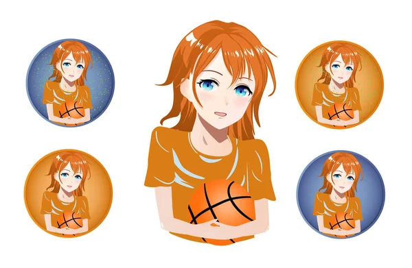 Set Vector Cartoon Anime Style Expressions Inglês Kawaii Caras Bonitas  imagem vetorial de Ray_Morel© 425935432