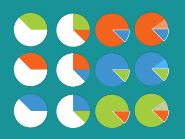 Web için farklı renk vektör simgelerinin grafikleri