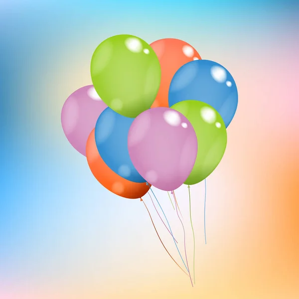Vektorballonger Himmelen Fargerike – stockvektor