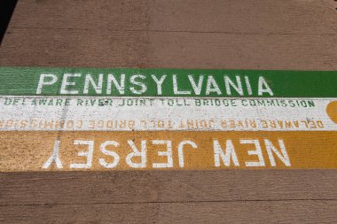 Pensilvanya ile New Jersey Köprüsü arasındaki sınır.